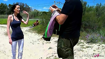 Tania, A Lithe Teen, Experiences Her First Anal Penetration With An Elderly Man At A Public Beach.