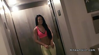 A Petite Brunette Teen Receives Intense Sex From Her Ex-Boyfriend In A Hotel Room, Filmed In First-Person Perspective