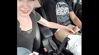 Public Blowjob In A Car Until Ejaculation