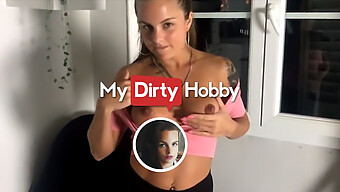 آریا لا روکا با همسایه جدیدش یخ را ترمز می کند و به او یک سواری دهانی و خروس شدید می دهد - Mydirtyhobby