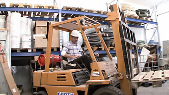 European Intern Experiences Extreme Pounding In Warehouse