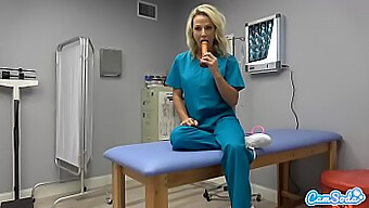 Nurse420 Pleasures Herself With A Dildo At Work During Lunch Break