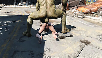 Fallout 4s Elie Ansikter Bakhåll Från Supermutanter I Denna Animerade Hentai