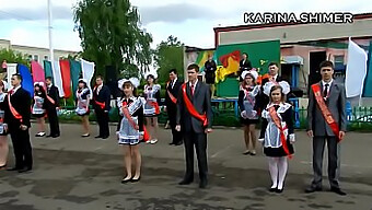 Russian Woman'S Upskirt Reveal During Dance Performance