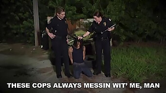 Black Officers Of The Law Arrest A Curvy Woman And Use Their Position To Take Advantage Of Her