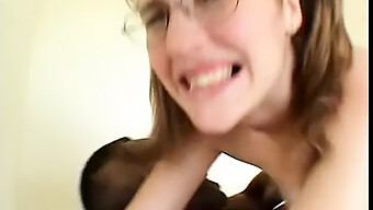 Brunette Teen Gets Facial Cumshot On Her Specs