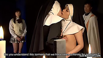 Two Women In Religious Attire Engage In Mutual Fingering And Moaning