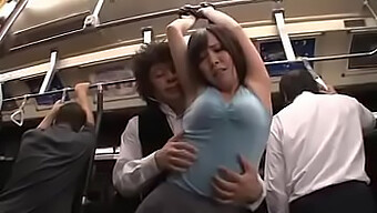 Japanese Couple Gets Naughty On A Bus Ride