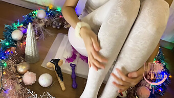 Russian Teen Indulges In Solo Playtime During The Festive Season