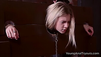 Teen Blonde Explores Anal Pleasure In A Dark Dungeon Setting