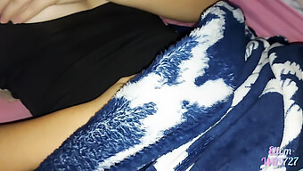 Under The Covers With My Stepsister: A Natural 18-Year-Old Masturbating