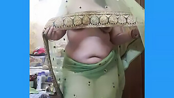 Bhabi'S Playful Interaction With Husband In A Transparent Saree